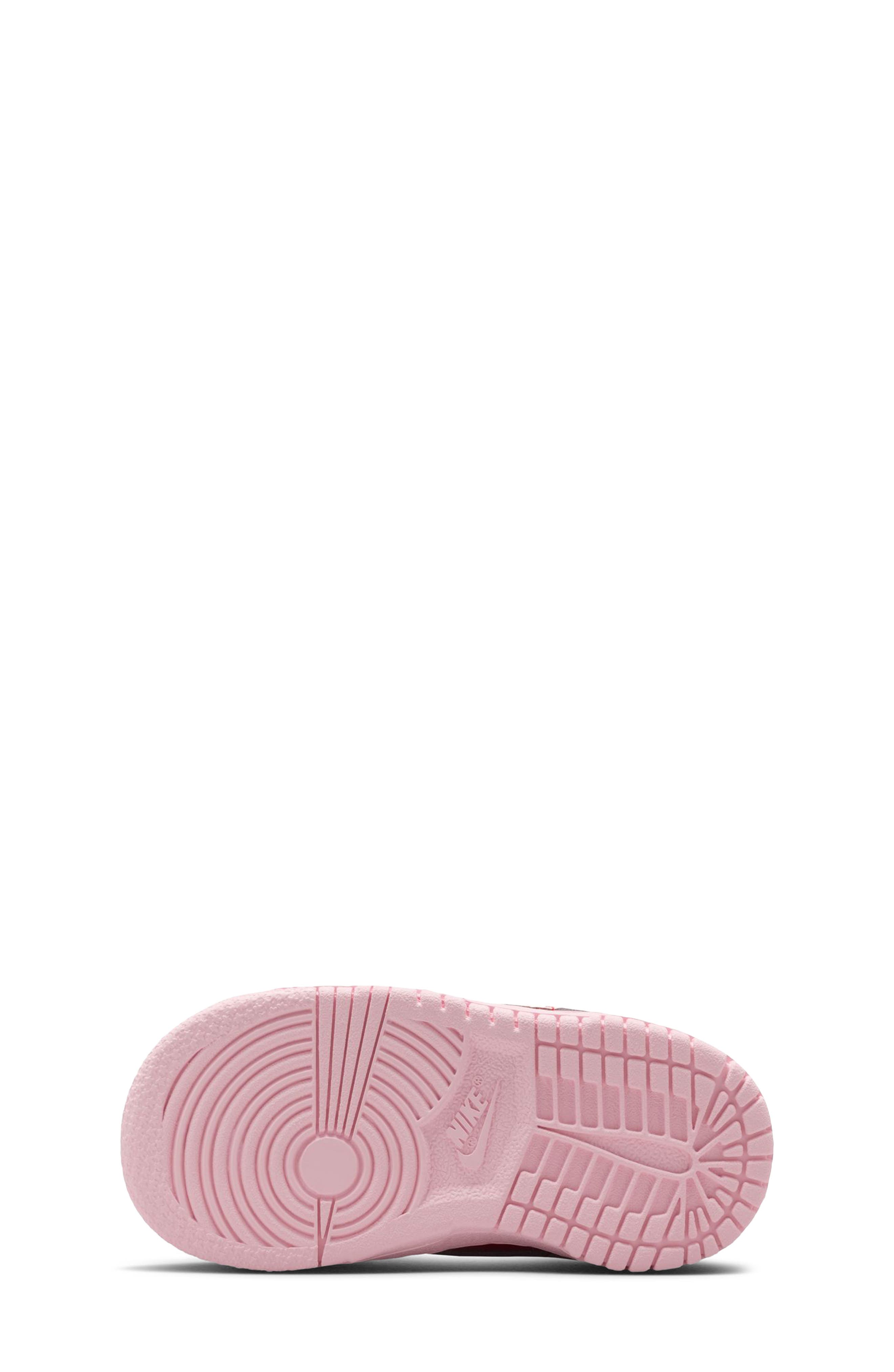 Nike Kids' Dunk Low Basketball Sneaker, Alternate, color, Pink Foam/White