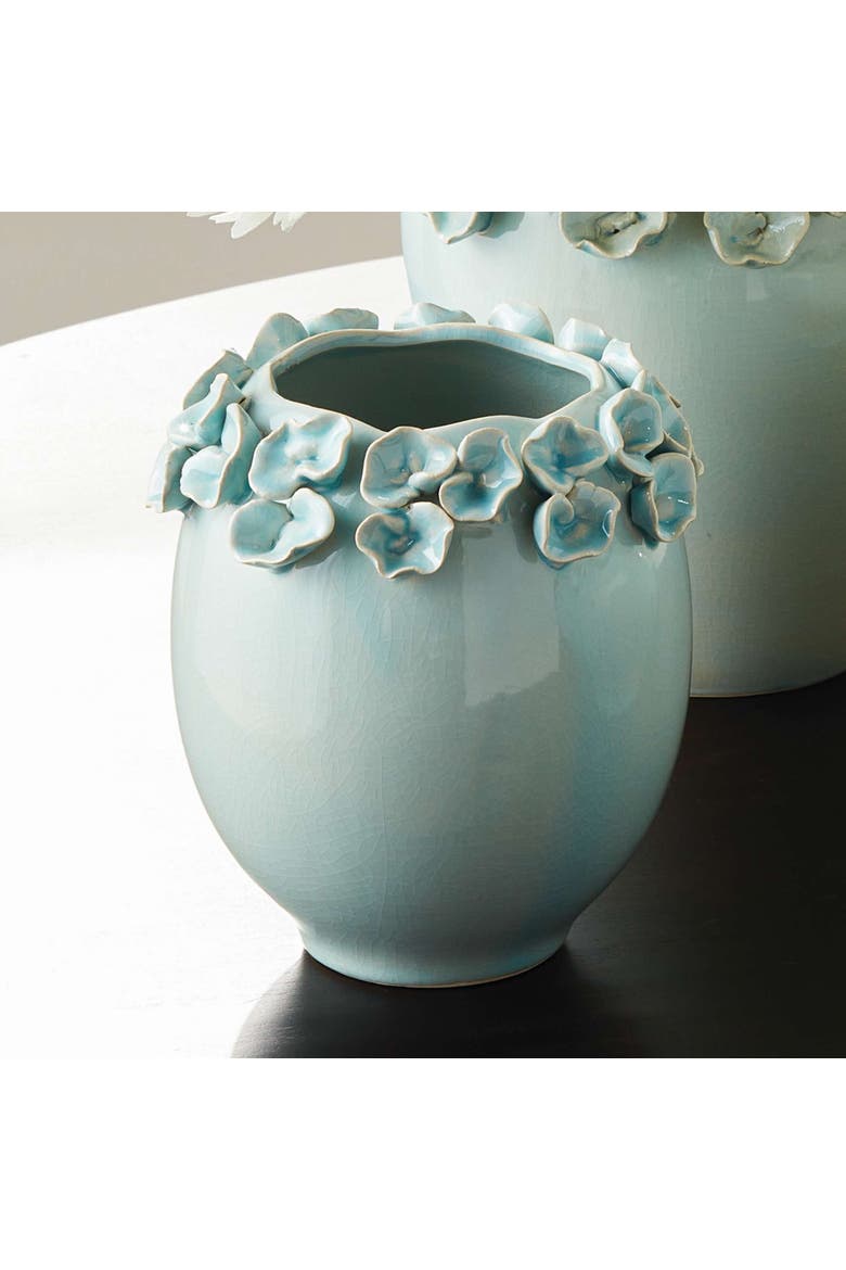 Petite Fleur Vase Short, Alternate, color, Blue