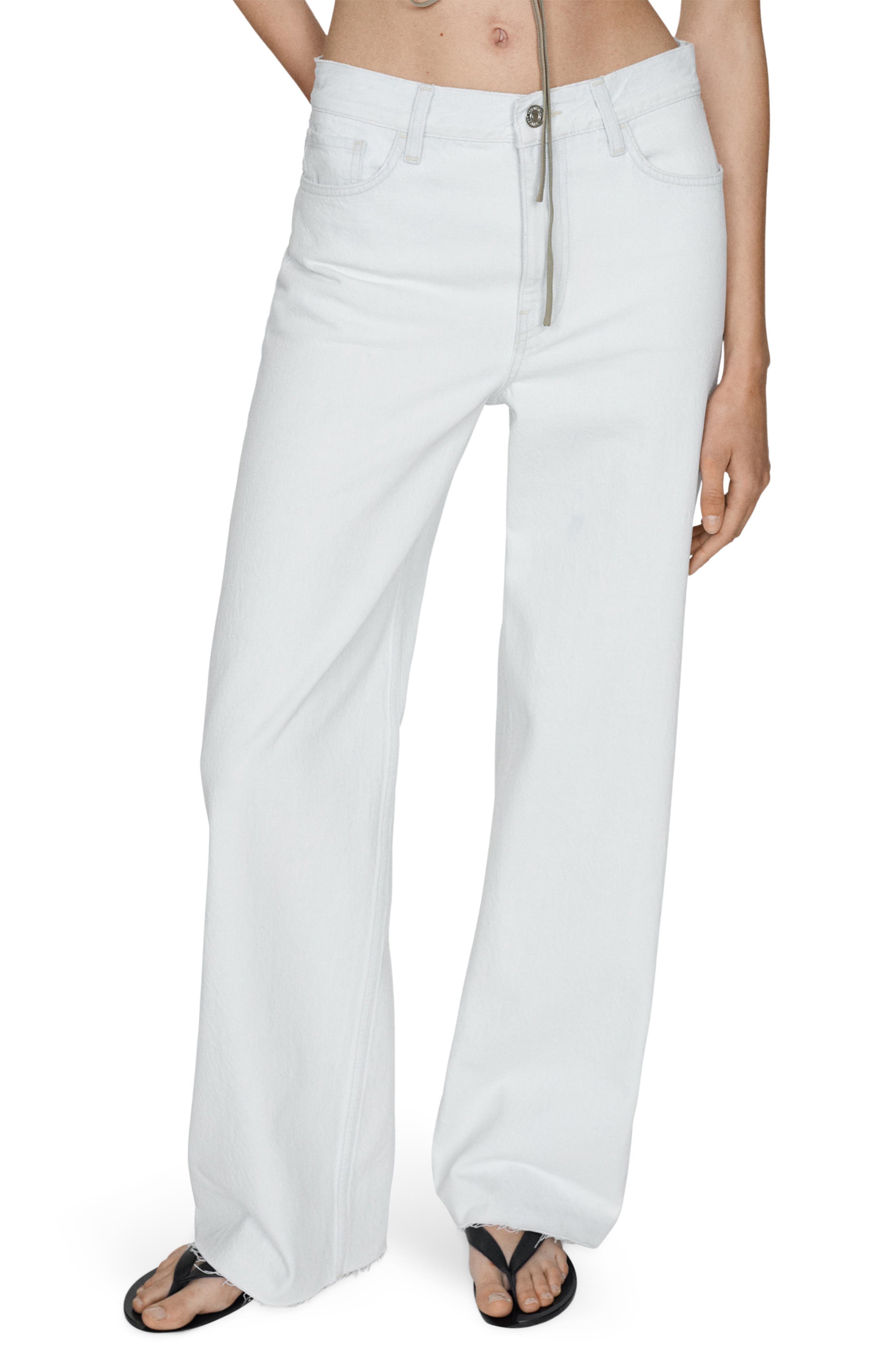 MANGO High Waist Wide Leg Jeans