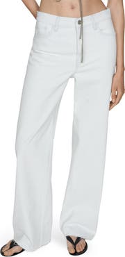 MANGO High Waist Wide Leg Jeans