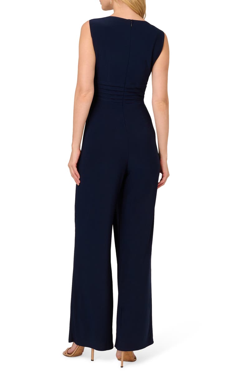 Adrianna Papell Pintuck Sleeveless Jersey Jumpsuit, Alternate, color,