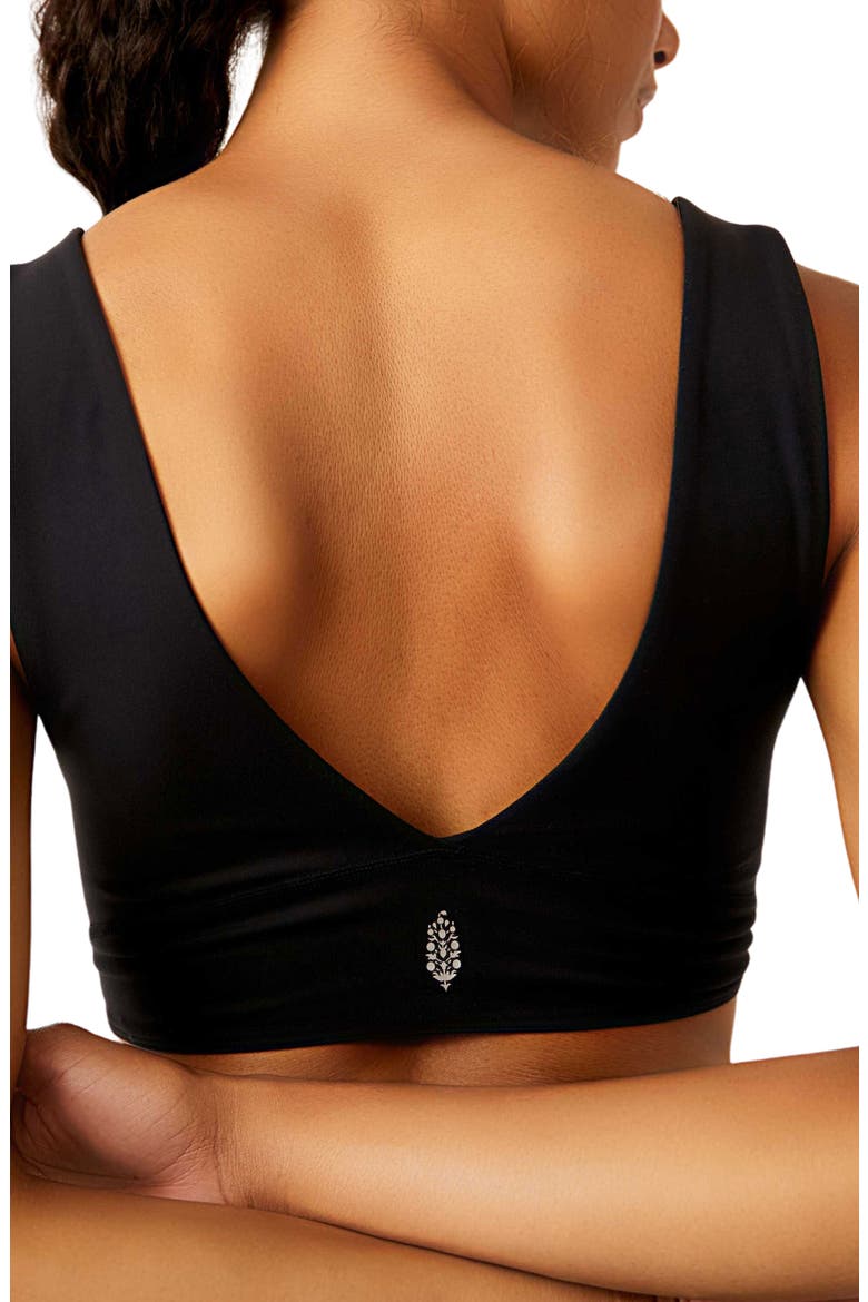 FP Movement Never Better Crop V-Neck Tank, Alternate, color, BLACK