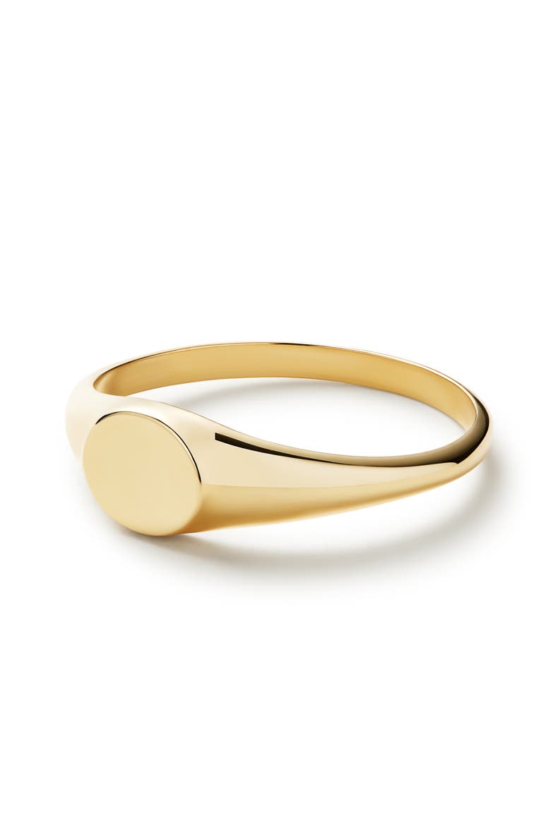 Gold Band Ring - Gold Signet Ring, Alternate, color, Gold