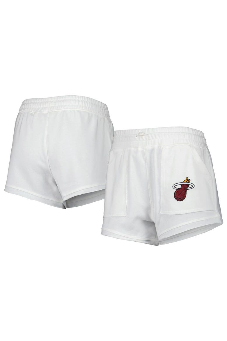 Women's Concepts Sport  White Miami Heat Sunray Shorts, Main, color, White