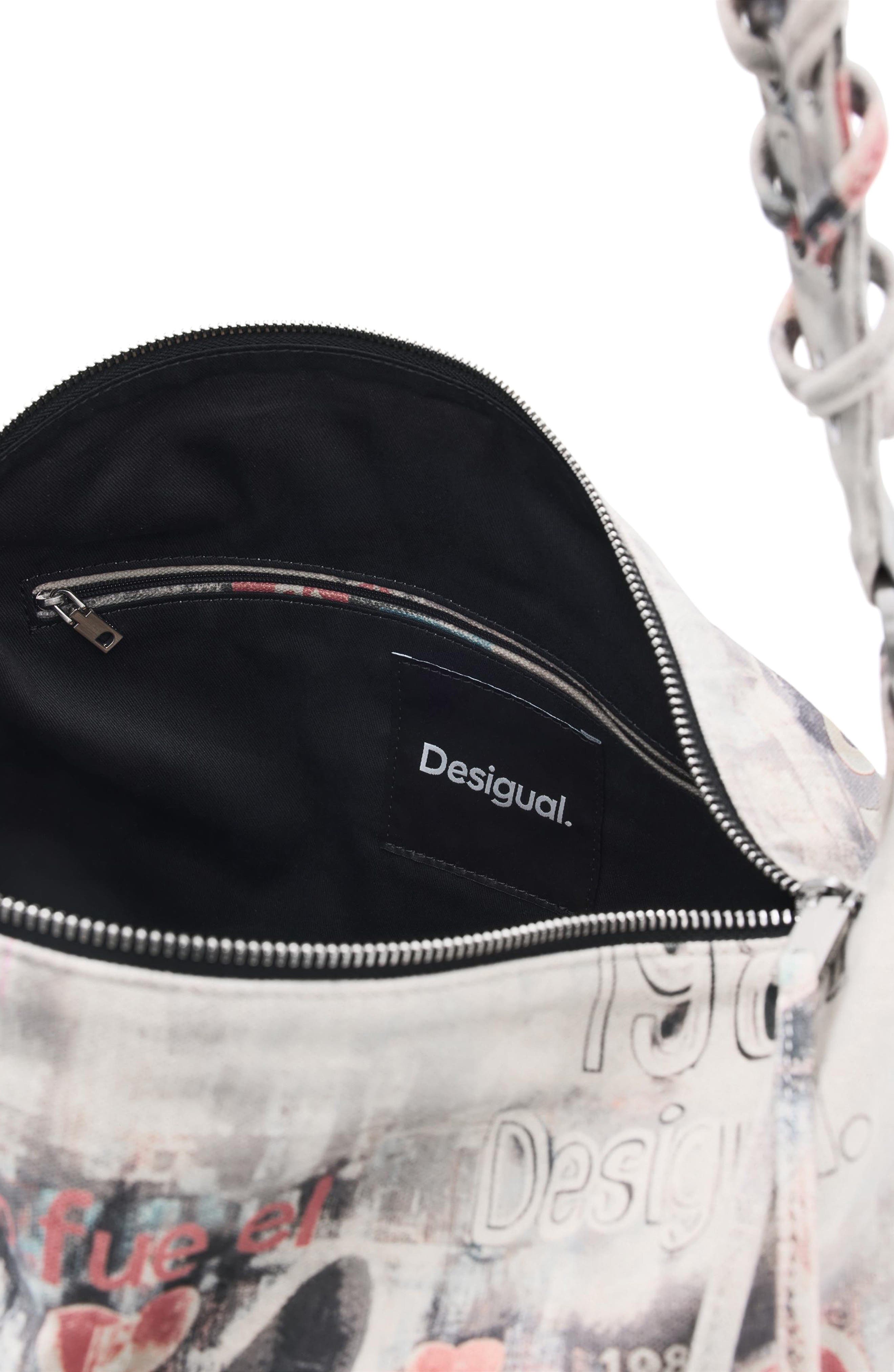 Large Mixed Print Denim Tote, Alternate, color, MULTI