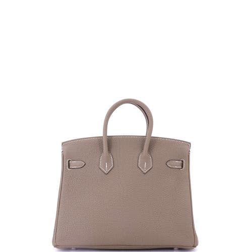 Pre-owned Hermes  Hermes Birkin Handbag Grey Togo With Palladium Hardware 25 In Brown