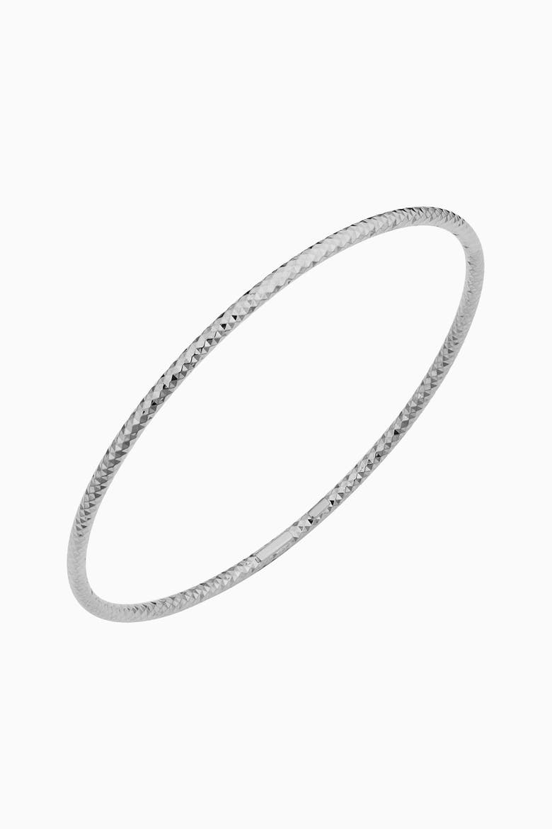 14K Gold Skyline Cuff Bangle, Main, color, White Gold