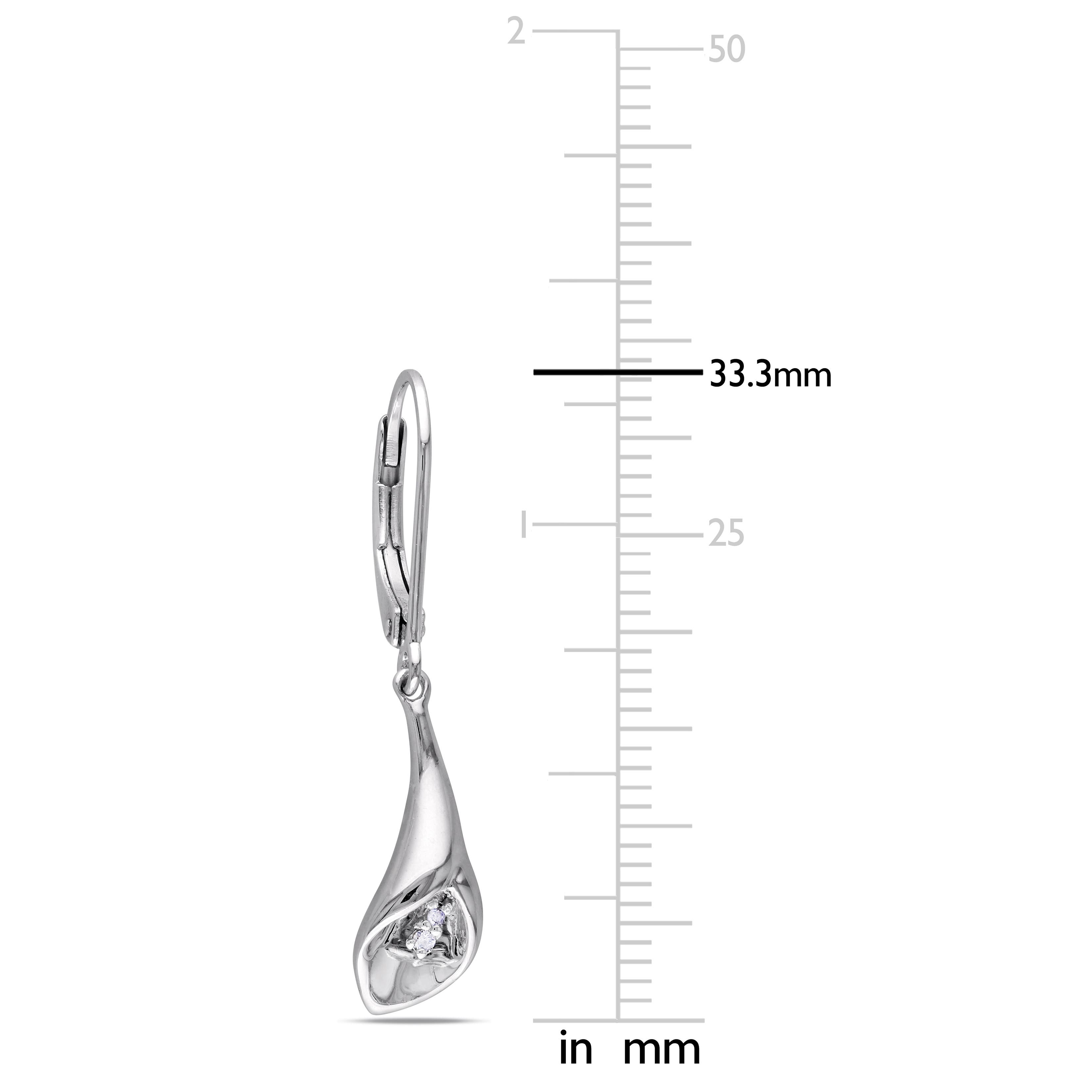 Julianna B. Diamond Calla Lily Earrings Sterling Silver (Women) | Nordstrom