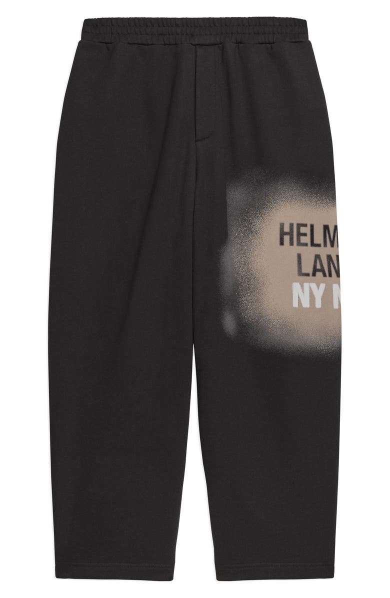 Helmut Lang Spray Paint Logo Sweatpants, Alternate, color, Black - 001