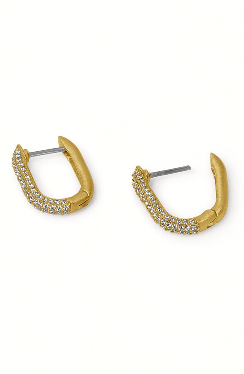 Dean Davidson Juliette Pavé Hinged Hoop Earrings, Alternate, color, White Topaz/ Gold