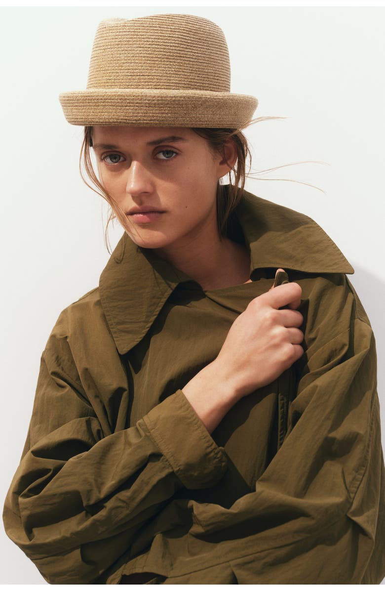 H&M Straw Hat, Alternate, color, Beige