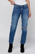 L'AGENCE Nevia Ripped Slouchy Straight Leg Jeans