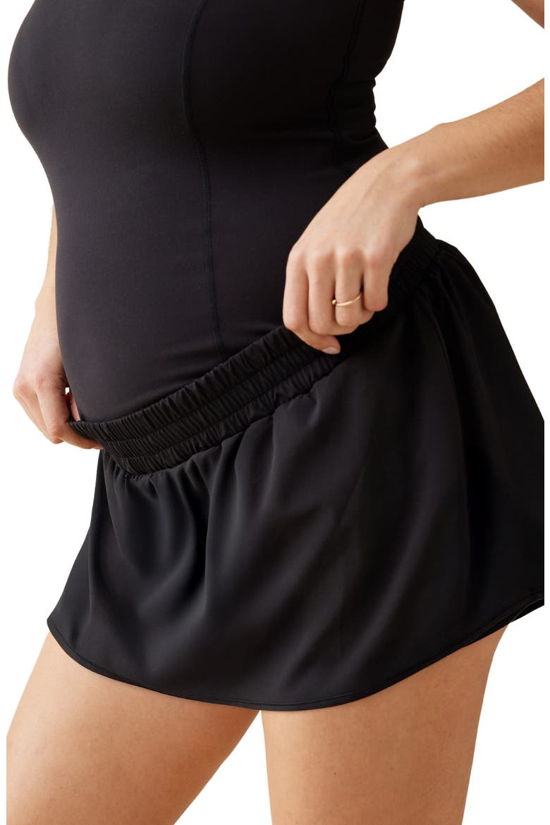 Racerback Active Maternity Dress, Alternate, color, BLACK