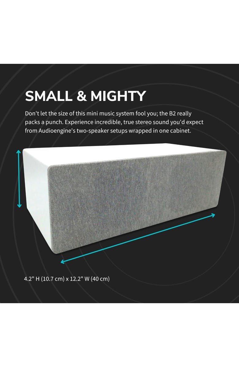 Audioengine B2 Home Music System w/ Bluetooth aptX, Alternate, color, White