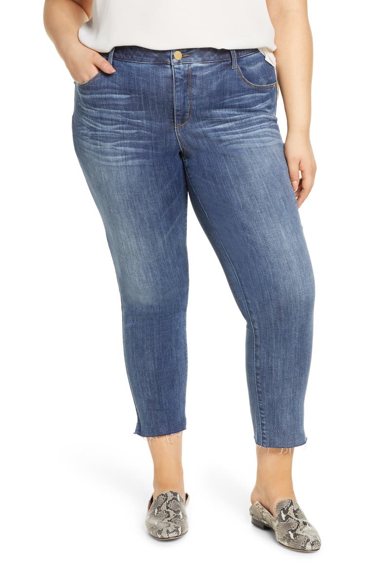 'Ab'Solution Crop Skinny Jeans, Main, color, BLUE