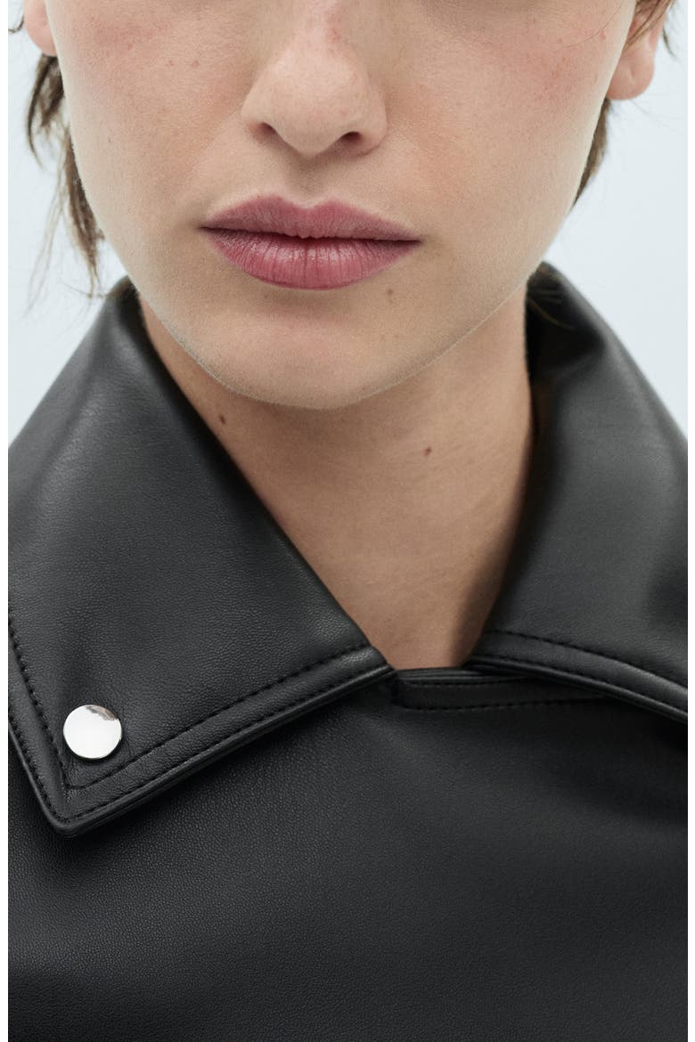Faux Leather Moto Jacket, Alternate, color, BLACK