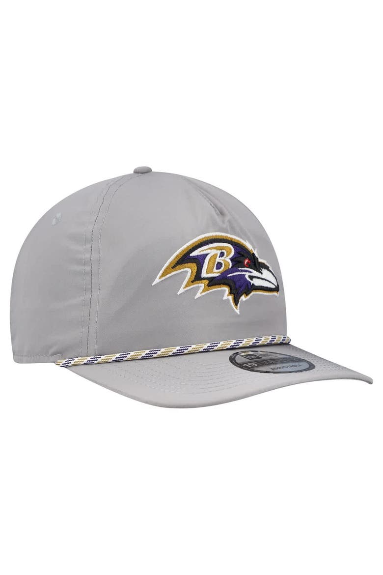 Men's New Era Gray Baltimore Ravens Rope 19TWENTY Hat, Alternate, color, Gray
