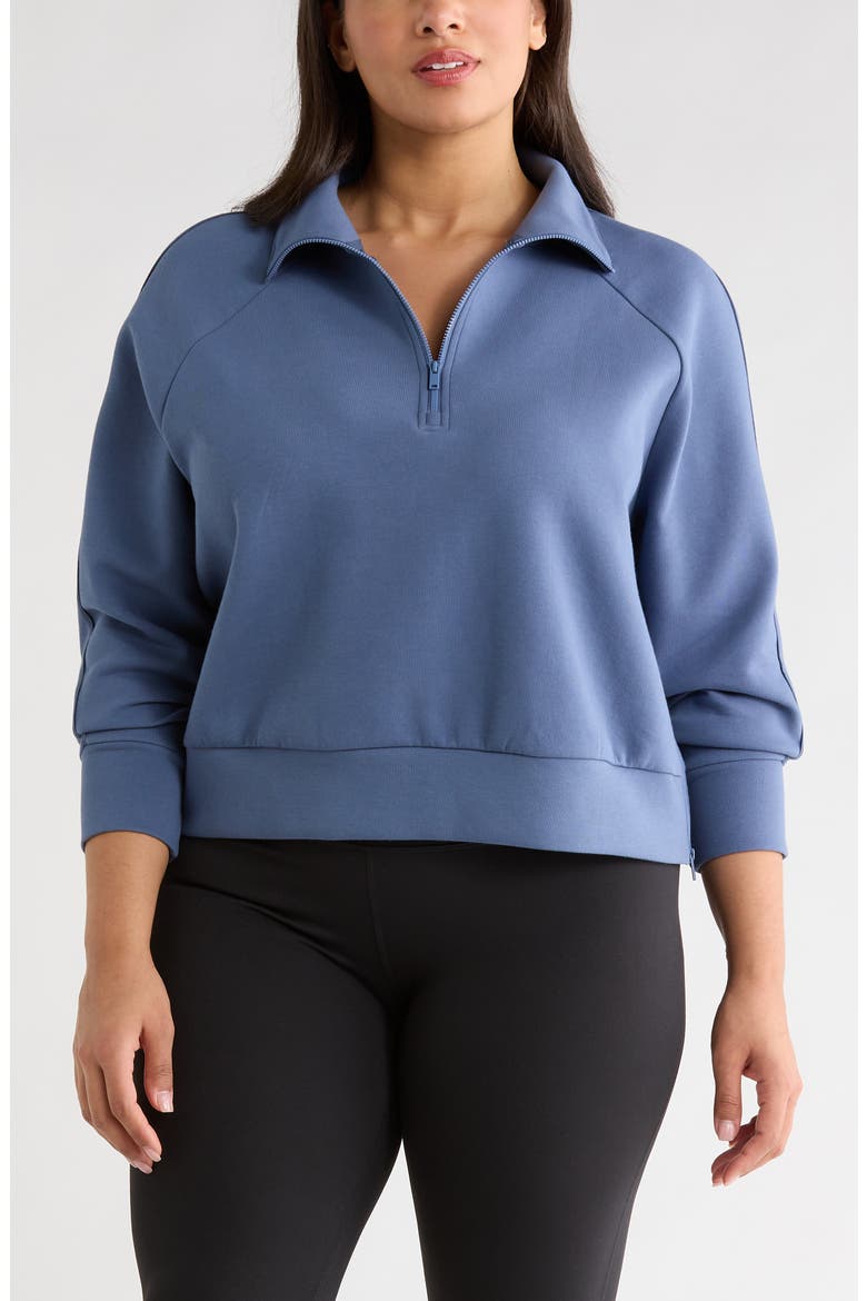 Sporty Half-Zip Pullover, Main, color, BLUE VINTAGE