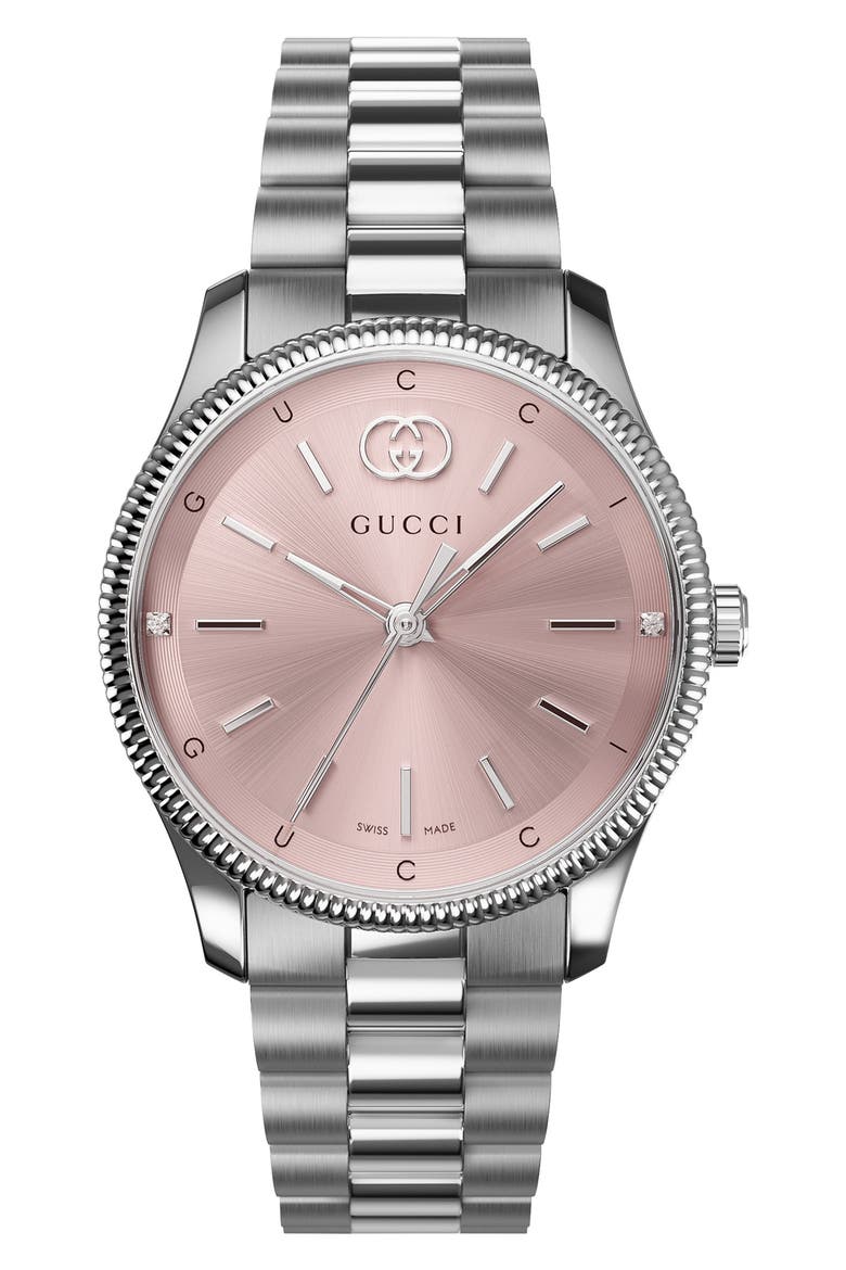 G-Timeless Diamond Slim Bracelet Watch, 29mm, Alternate, color, NO COLOR