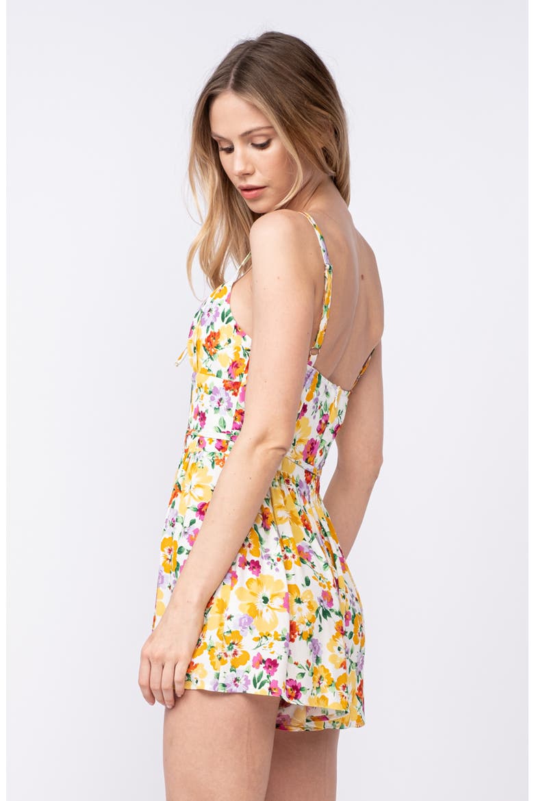 Floral Mini Romper, Alternate, color, YELLOW