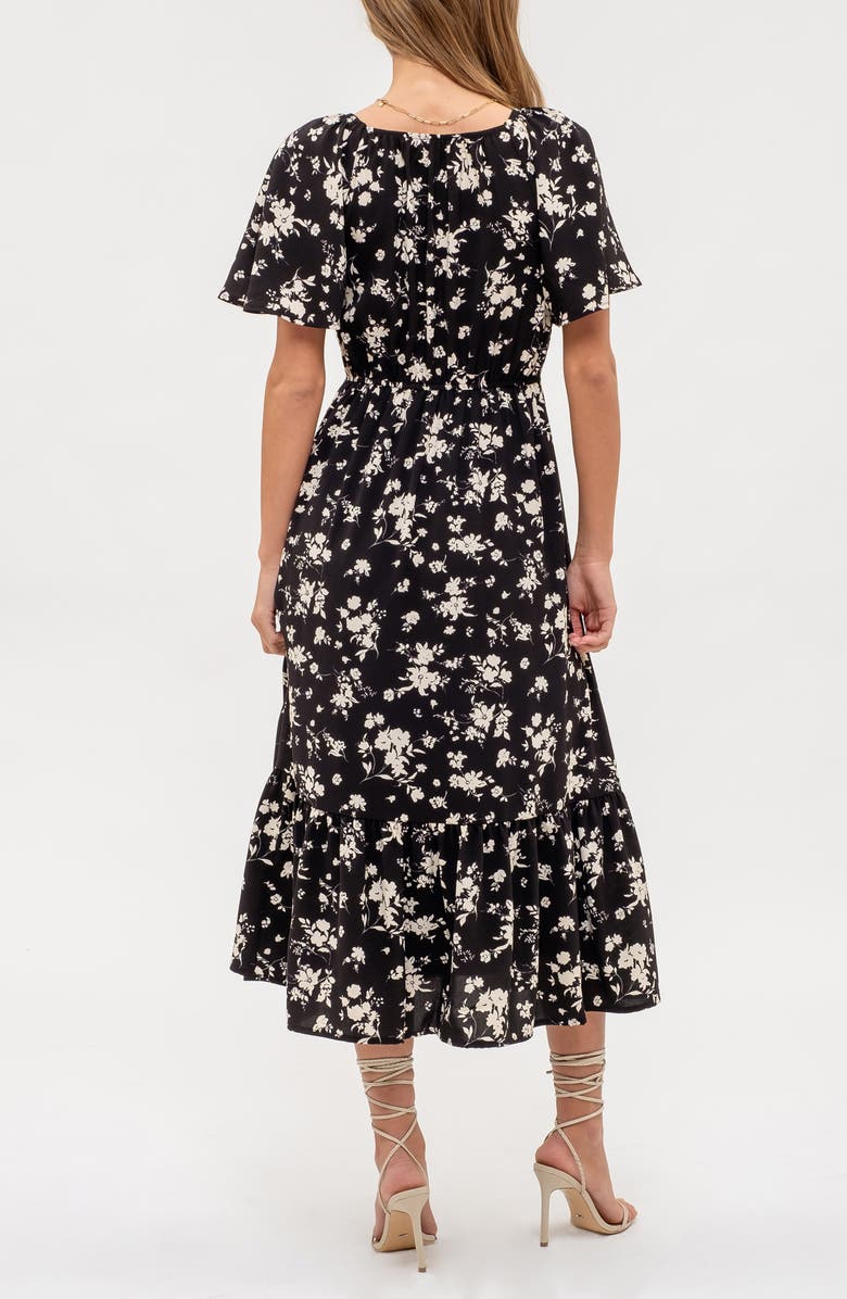 AUGUST SKY Floral Midi Dress, Alternate, color, 