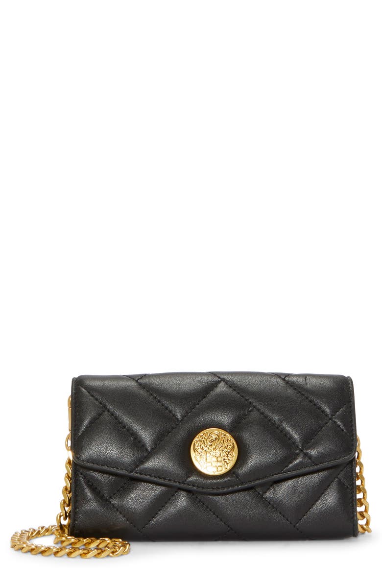 Vince Camuto Kisho Quilted Leather Wallet on a Chain, Main, color,