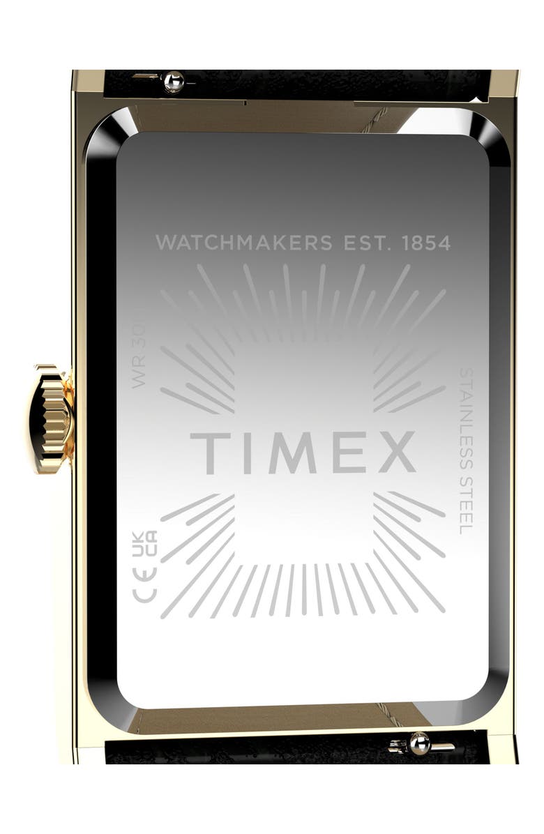 Timex<sup>®</sup> Timex 1976 Lexington Reissue 21mm Leather Strap Watch, Alternate, color, Gold-Tone