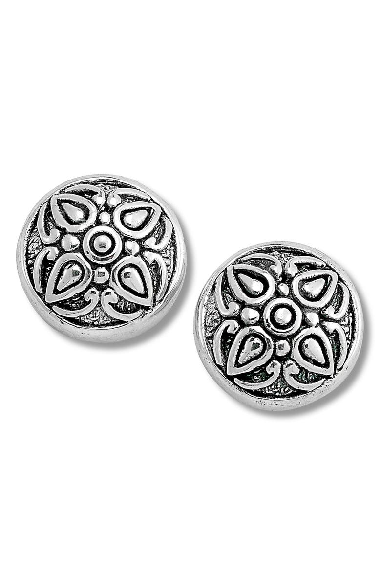 SAMUEL B. Sterling Silver Filigree Stud Earrings, Main, color,