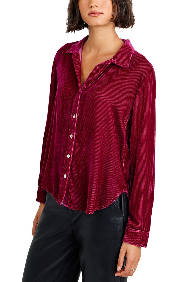 Clean Corduroy Shirt, Alternate, color, ICED MULBERRY