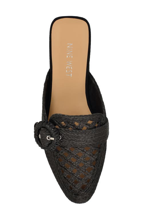 Nine West Caspe Woven Mule In Black