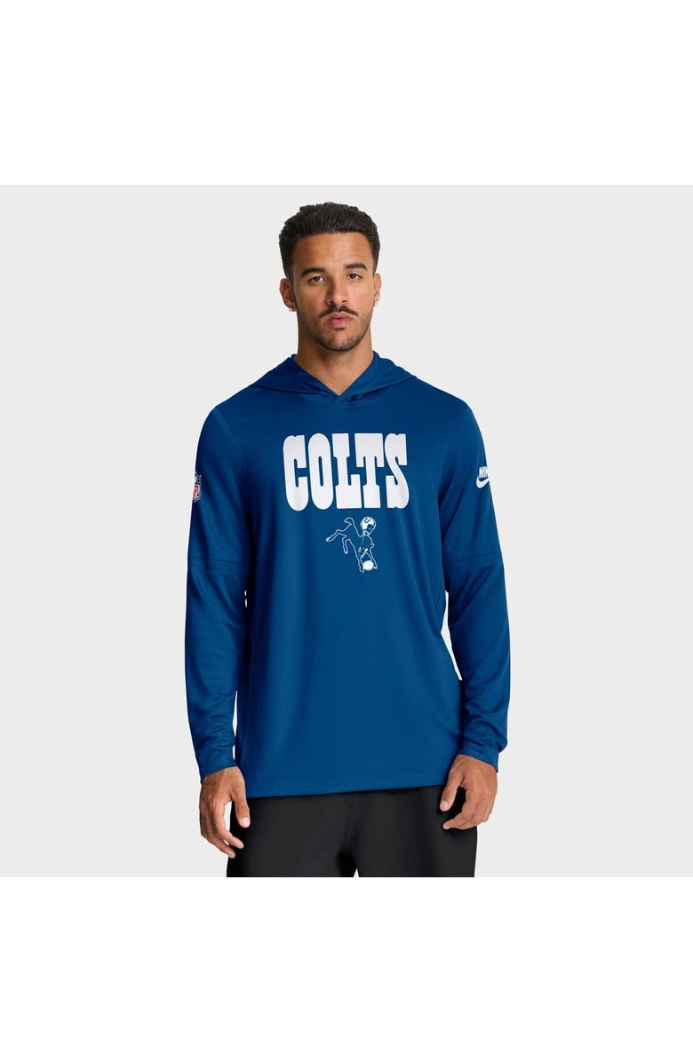 Nike Men's Nike Royal Indianapolis Colts Alt Pack Pass Accuracy Performance Long Sleeve Hoodie T-Shirt, Main, color, Royal
