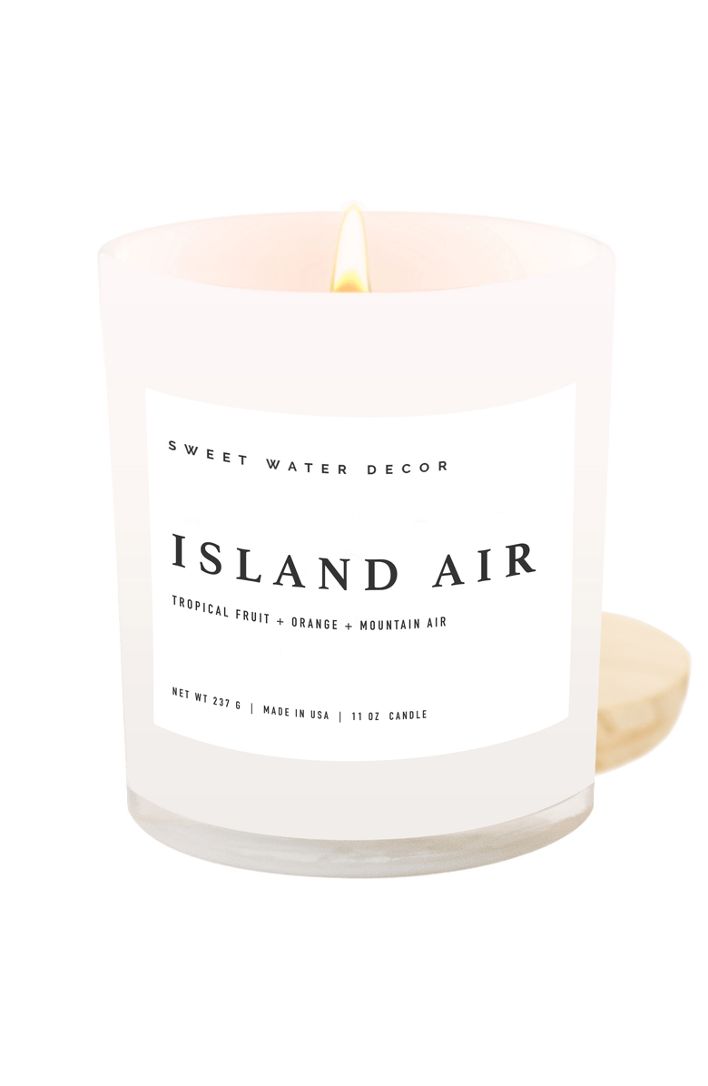SWEET WATER DECOR 11oz White Jar Candle - Sweet Scents, Main, color, Island Air