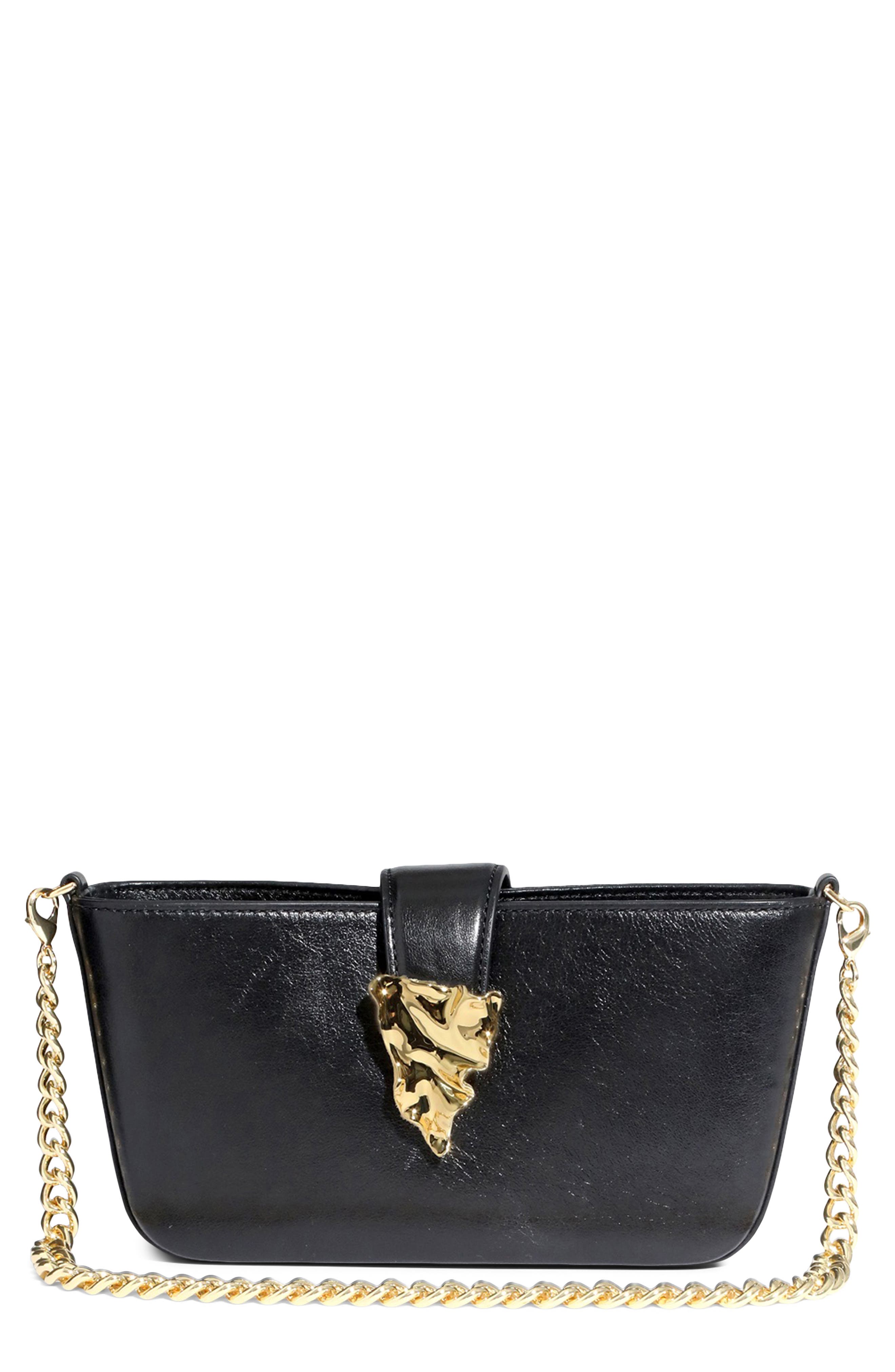 Alexis Bittar Crumple Leather Crossbody Bag, Main, color, 
