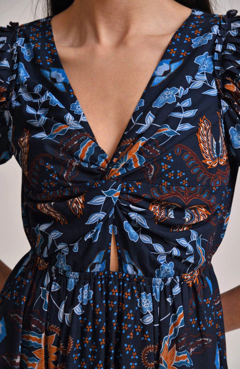 Celina Moon Flavian Printed Maxi Dress, Alternate, color, Blue