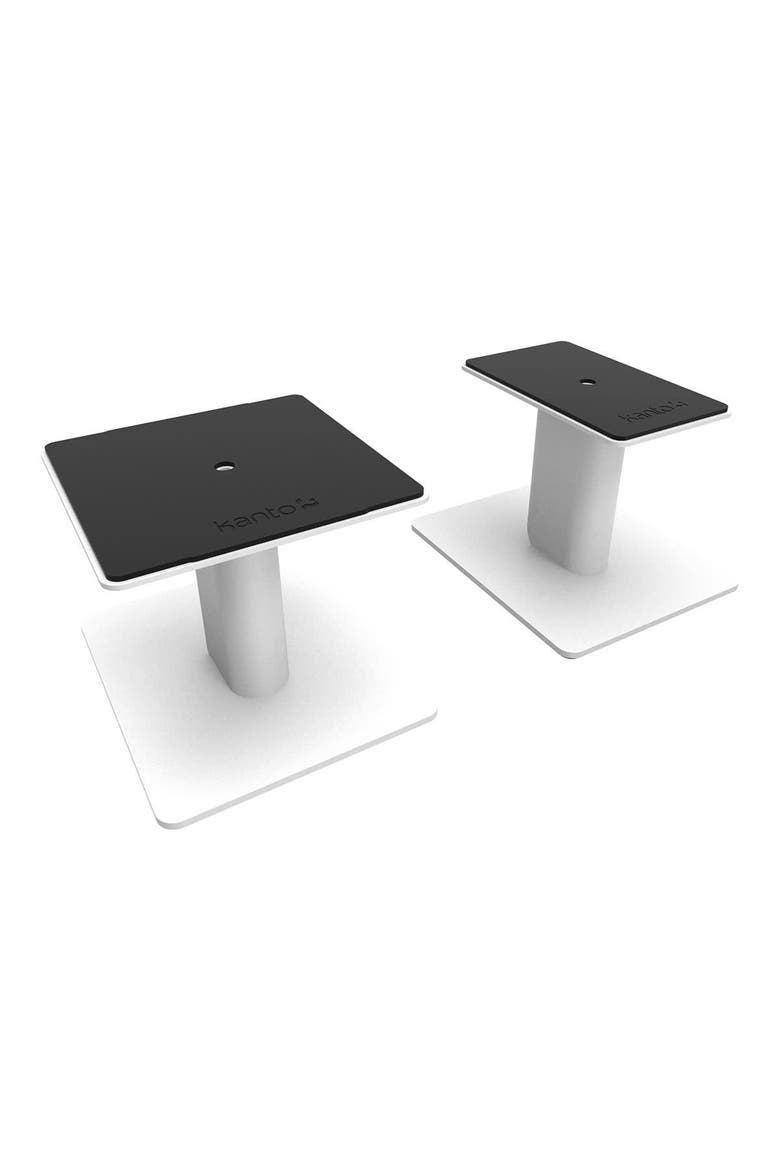 SP6HD 6" Universal Desktop Speaker Stands with Rotating Top Plates and Cable Management - Pair, Alternate, color, White