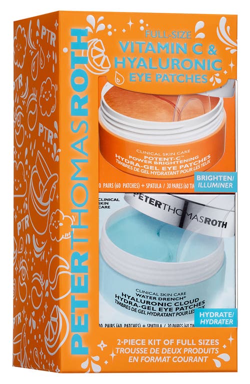 Peter Thomas Roth Vitamin C & Hyaluronic Eye Patches 2-piece Kit $120 Value In Transparent