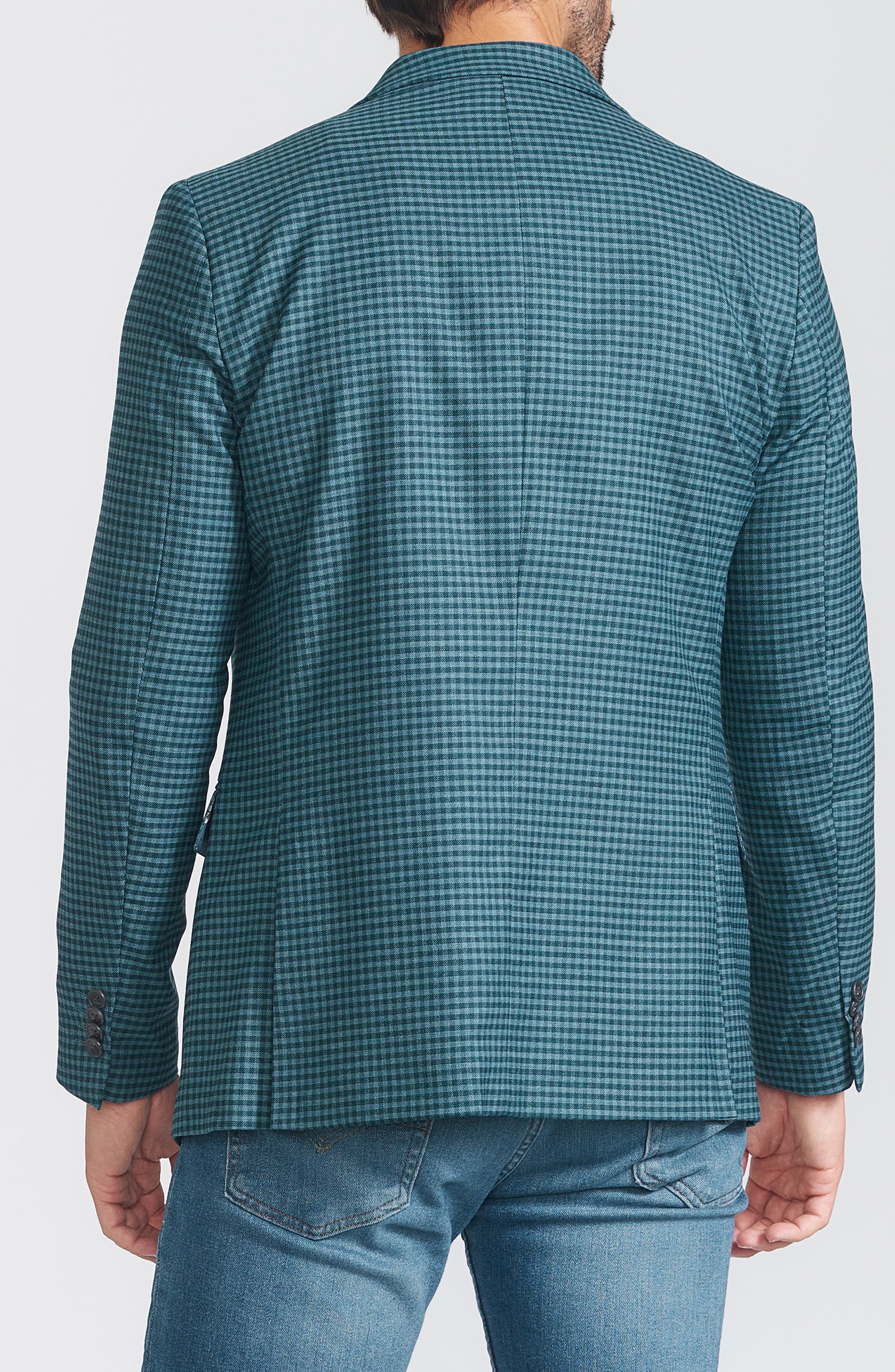 Check Print Wool Blend Sport Coat - image 2