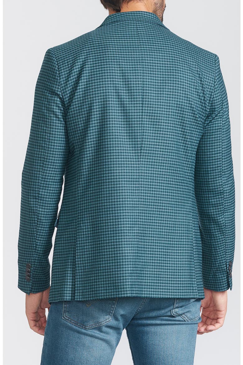 Check Print Wool Blend Sport Coat, Alternate, color, BLUE