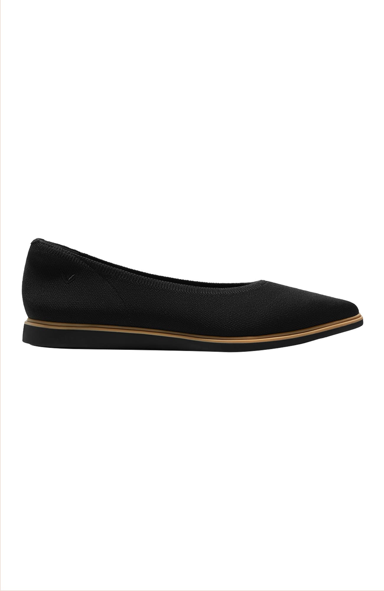 Pointed-Toe All-Day Standing Flats, Alternate, color, Black