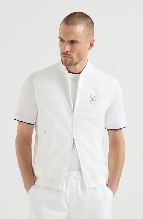 Nylon vest with logo