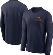 Nike Men's Nike Navy Denver Broncos Sideline Performance Long Sleeve T-Shirt