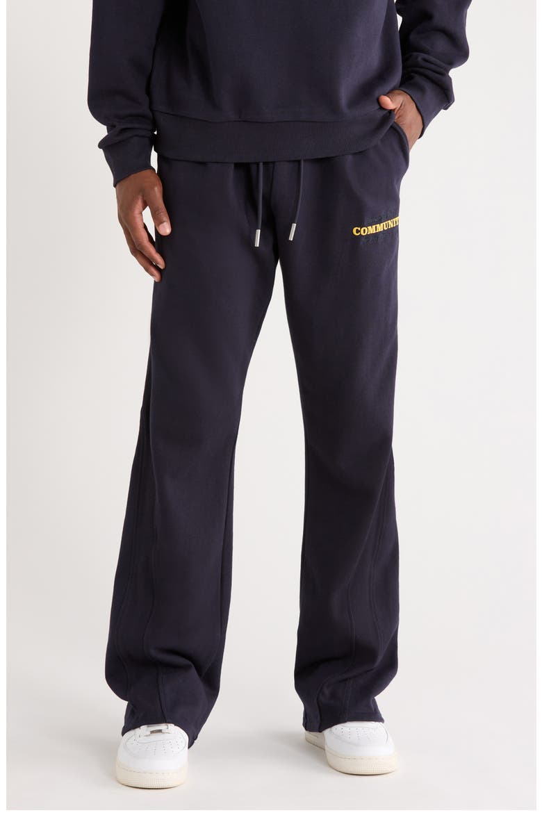 Track Cotton Sweatpants, Main, color, NAVY