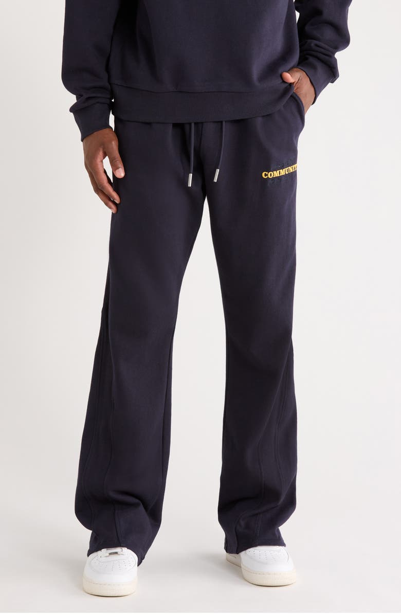 HONOR THE GIFT Track Cotton Sweatpants, Main, color, Navy