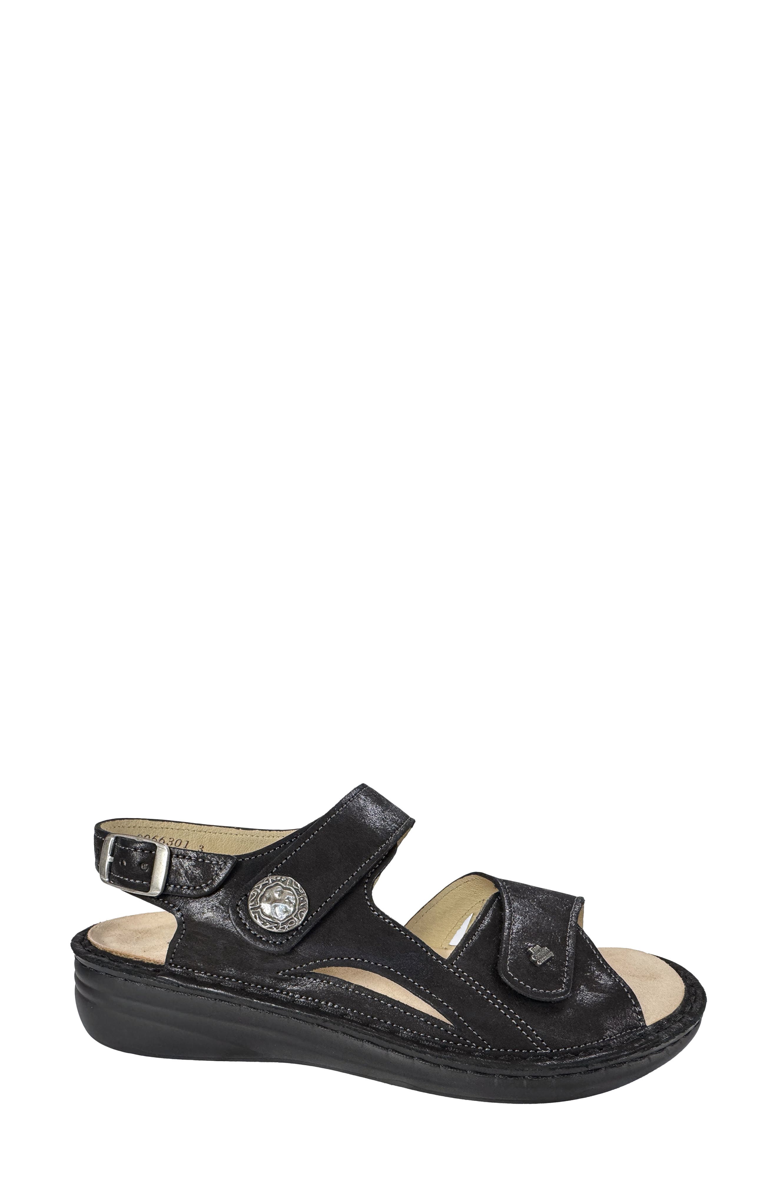 Finn Comfort Barbuda Sandal, Alternate, color, Nero Vegas