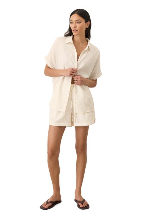 Organic Cotton Coastal Double Gauze Shorts