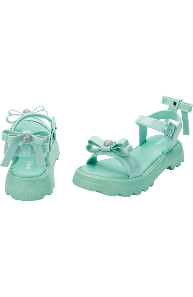 Melissa Town Bow Ankle Strap Platform Sandal, Alternate, color, Green