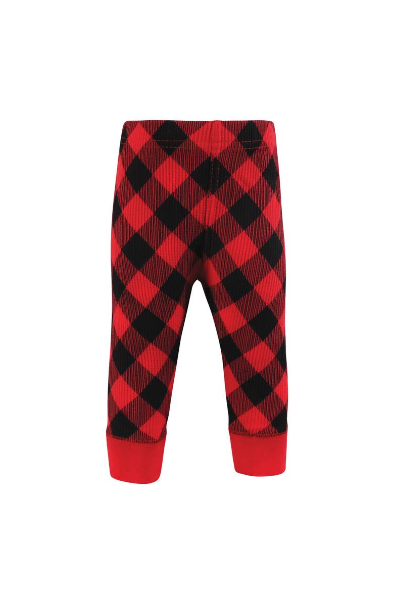 Hudson Baby Warm Slim-Fit Ankle Pants 4-Piece Set, Alternate, color, Buffalo Plaid Leopard