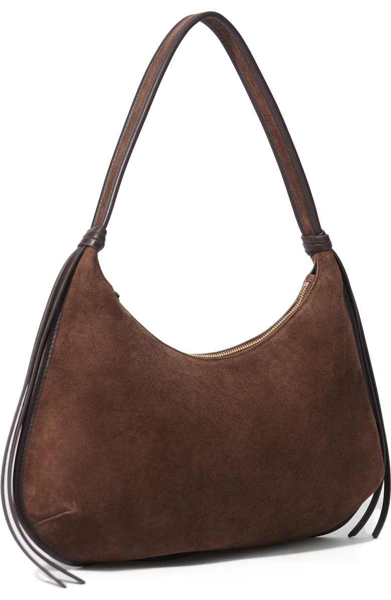 & Other Stories Fringe Suede Shoulder Bag, Alternate, color, Brown Medium Dusty