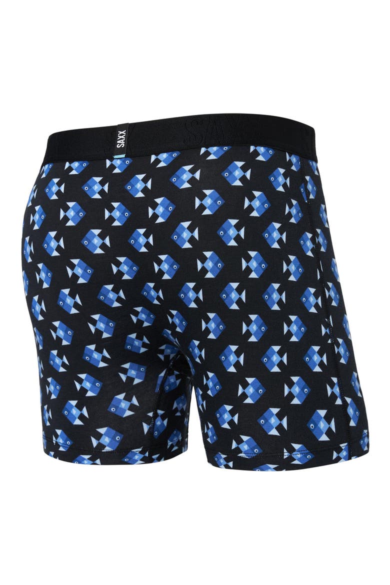 DropTemp® Cooling Cotton Boxer Briefs, Alternate, color, AQUATIC CHECK-BLACK
