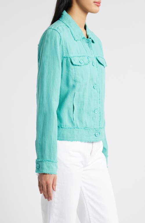 Tommy Bahama Two Palms Linen Raw Edge Jacket In Azul Mar